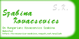 szabina kovacsevics business card